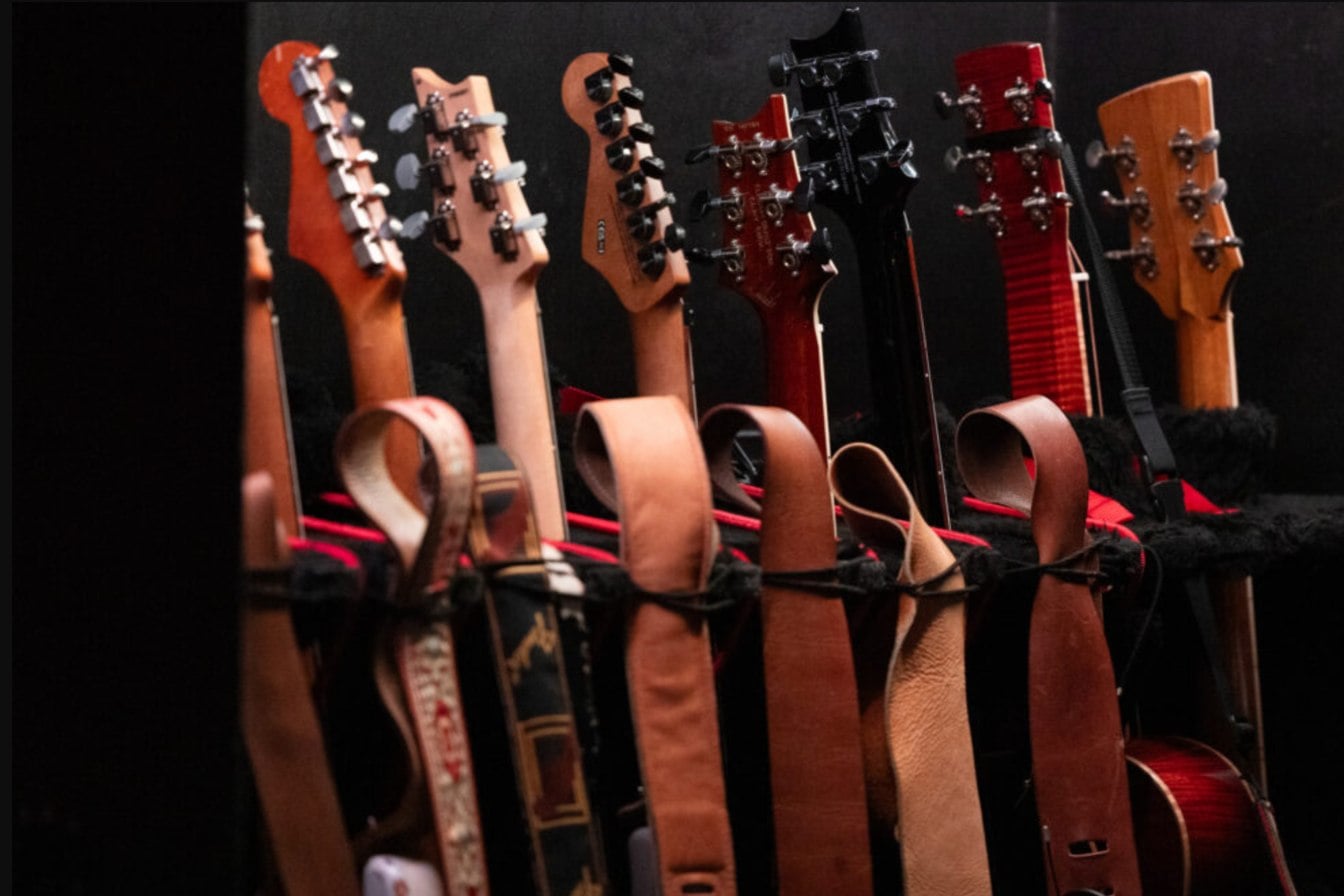 Instruments on stage